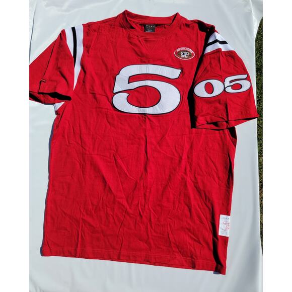 Vintage FUBU Red & White #5 Official Throwback Football Jersey 1992 Size 46 XL - Picture 1 of 9